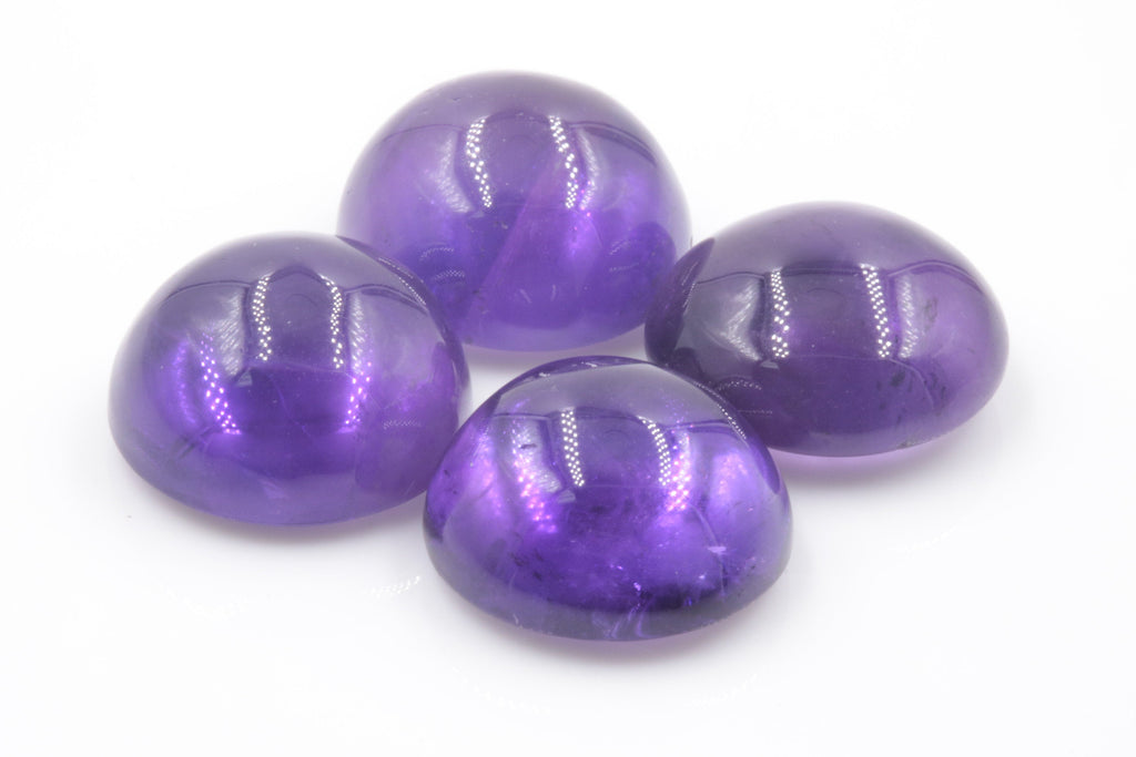 Natural amethyst gemstone amethyst cabochon loose stone genuine amethyst stone loose amethyst amethyst loose stone 16mm 15.53ct-Planet Gemstones