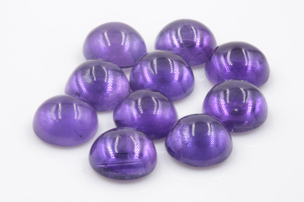 Natural amethyst gemstone amethyst cabochon loose stone genuine amethyst stone loose amethyst amethyst loose stone 11mm 5.15ct-Planet Gemstones