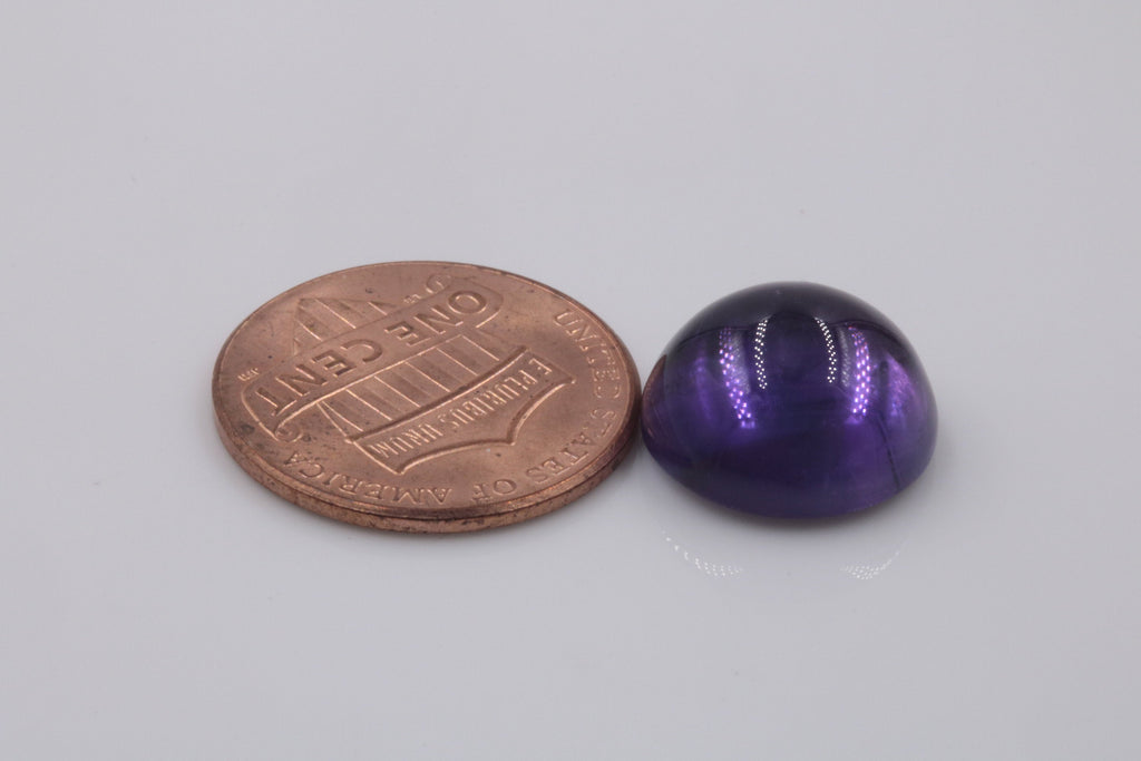 Natural amethyst gemstone amethyst cabochon loose stone genuine amethyst stone loose amethyst amethyst loose stone 13mm 8.4ct-Planet Gemstones