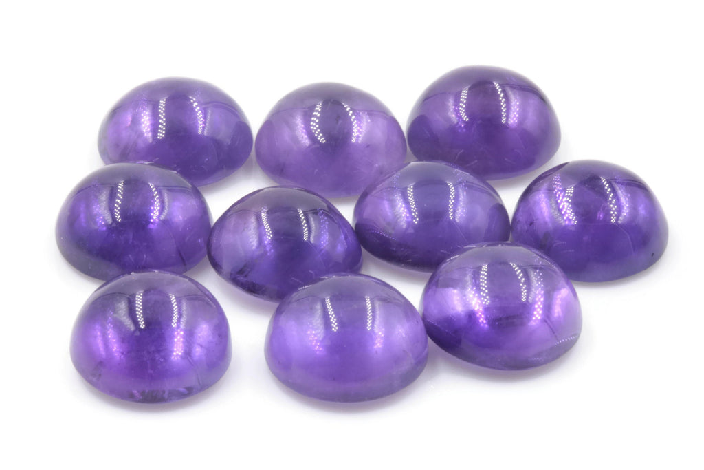 Natural amethyst gemstone amethyst cabochon loose stone genuine amethyst stone loose amethyst amethyst loose stone 12mm 6.47ct-Planet Gemstones