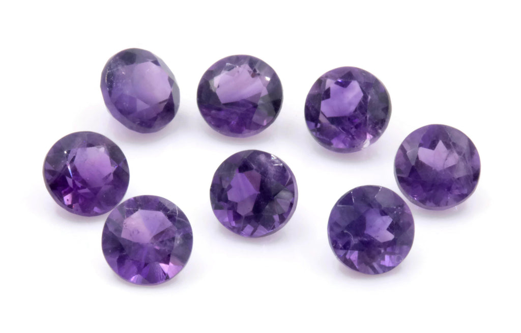 Natural amethyst gemstone amethyst faceted loose stone genuine amethyst stone loose amethyst amethyst loose stone 5mm 0.49ct-Planet Gemstones