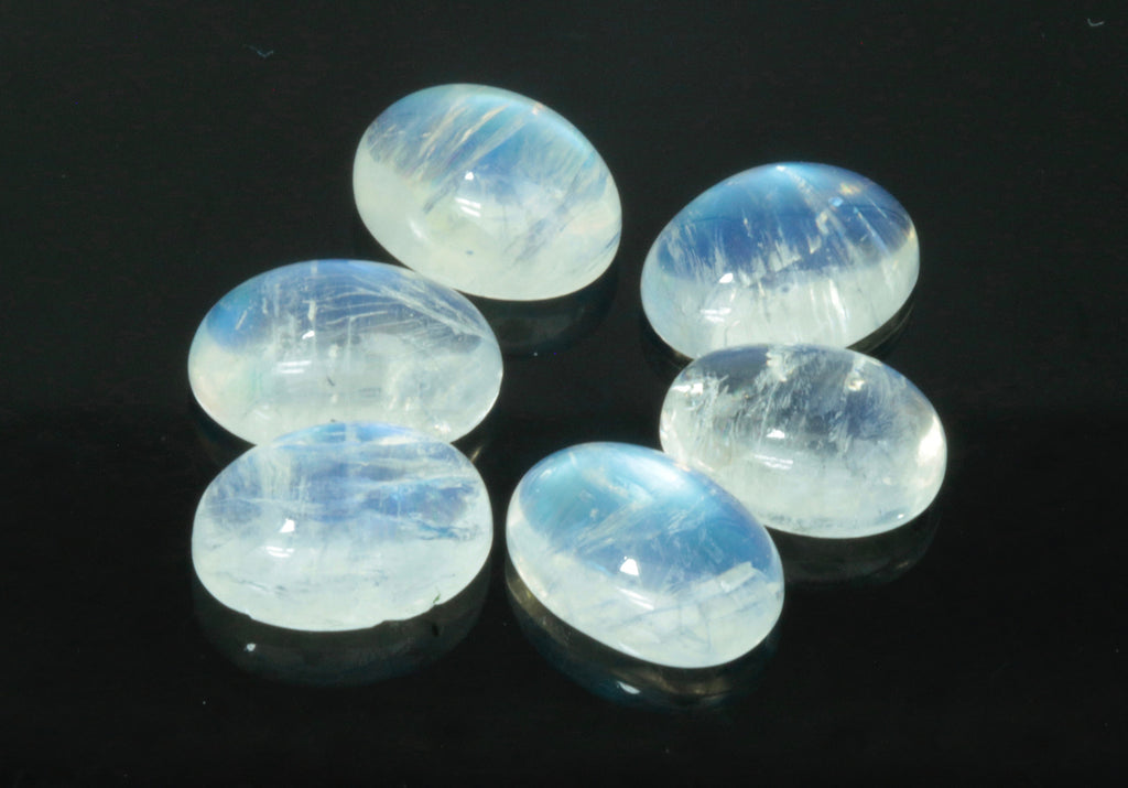 Natural Moonstone Blue moonstone Rainbow Moonstone June Birthstone Moonstone DIY jewelry Supplies Moonstone cabs 12x9mm 1 pc 5.5ct-Planet Gemstones