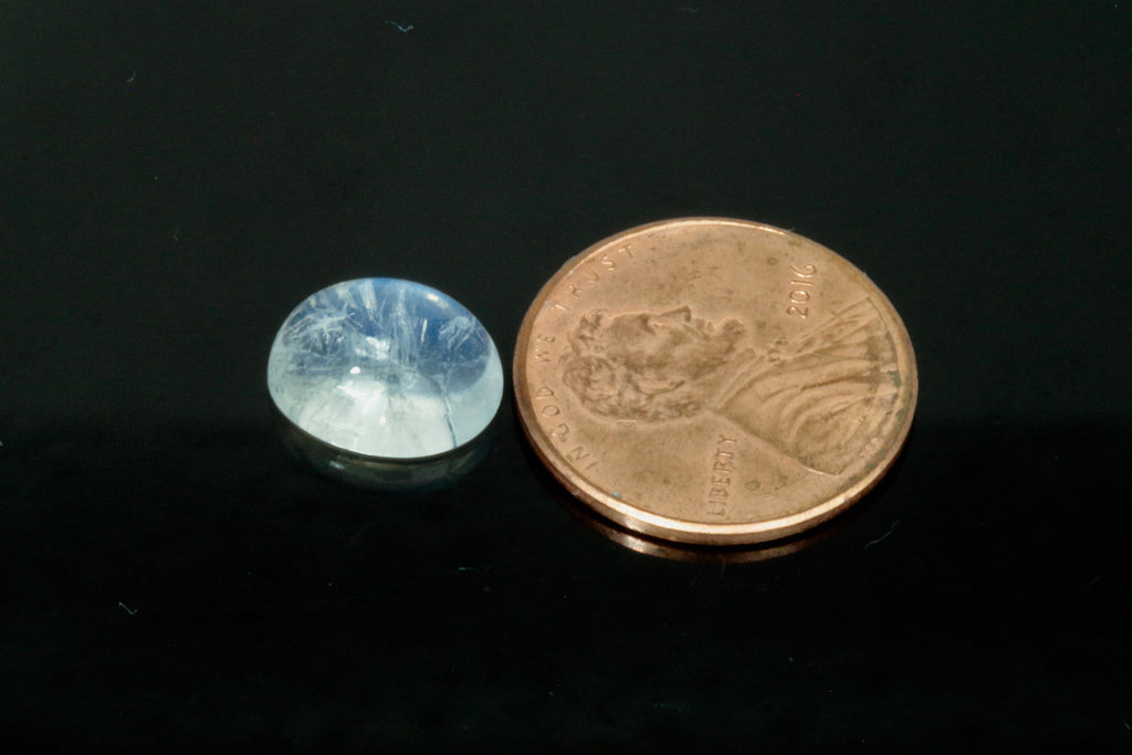 Natural Moonstone Blue moonstone Rainbow Moonstone June Birthstone Moonstone DIY jewelry Supplies Moonstone cabs 11x9mm 1 pc 3.97ct-Planet Gemstones