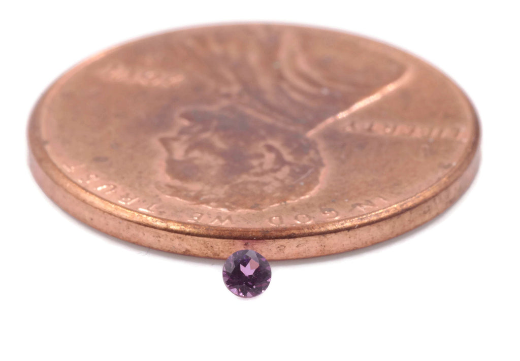 Natural Garnet January Birthstone Rhodolite Garnet gemstone Mozambique MELEE Garnet, Faceted Round 5PCS SET 2mm 0.25ct DIY Jewelry-Planet Gemstones