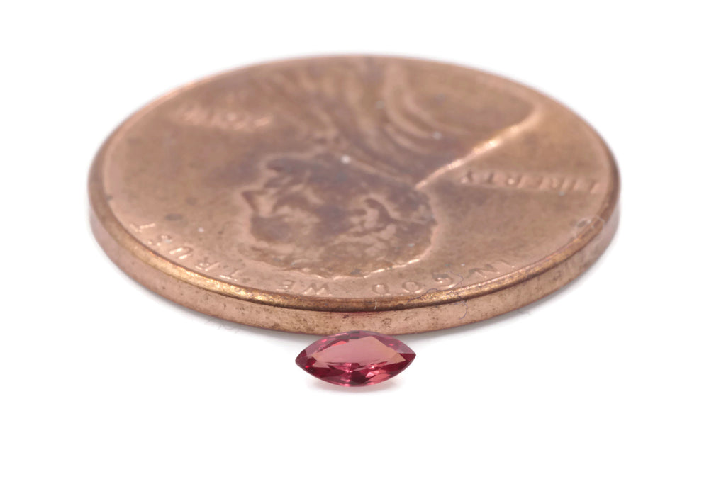 Natural Red Sapphire 0.42ct 4x2mm Natural Sapphire Gemstone Faceted Melee Sapphire Loose Stone September Birthstone DIY Jewelry-Planet Gemstones