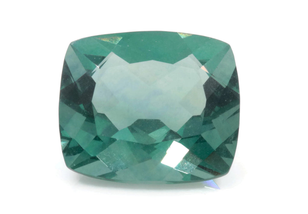 Natural Flourite Flourite Crystal Flourite Flourite Stone Flourite Cus 14x12mm 10.39ct Loose Stone Jewelry Supplies Green, teal blue-Planet Gemstones