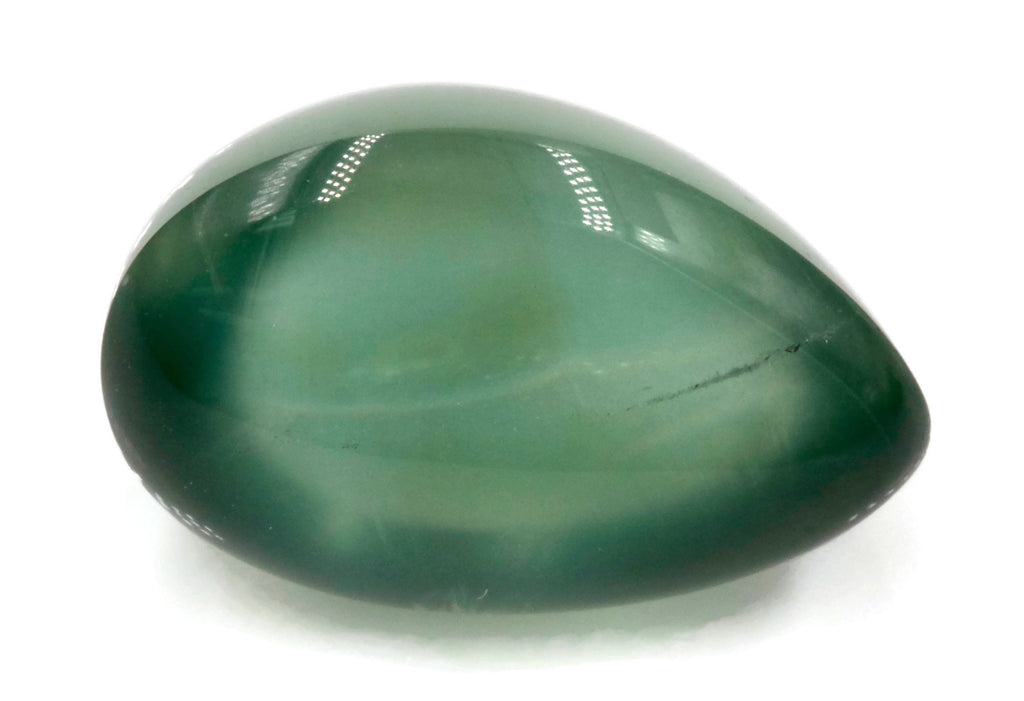 Natural Prehnite Gemstone Prehnite Stone Loose Prehnite gem Genuine Prehnite Cabochon Prehnite Green Prehnite 1 pc 6x12mm 14.67ct-Planet Gemstones