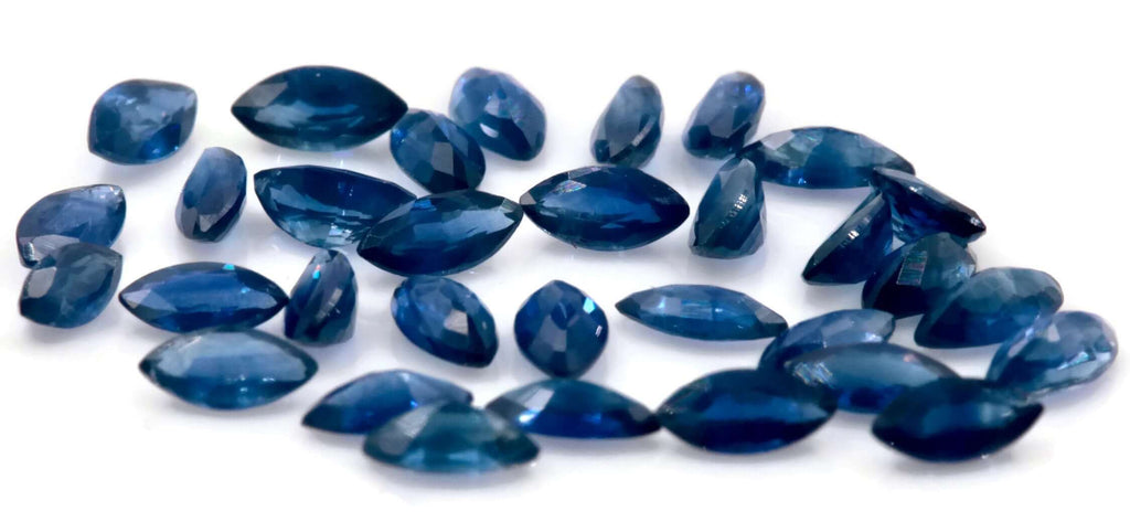 Blue sapphire 4x2mm 0.55ct 5PCS SET Sapphire Gemstone Genuine Sapphire for Sapphire Jewelry loose sapphire Birthstone wedding gemstone-Planet Gemstones