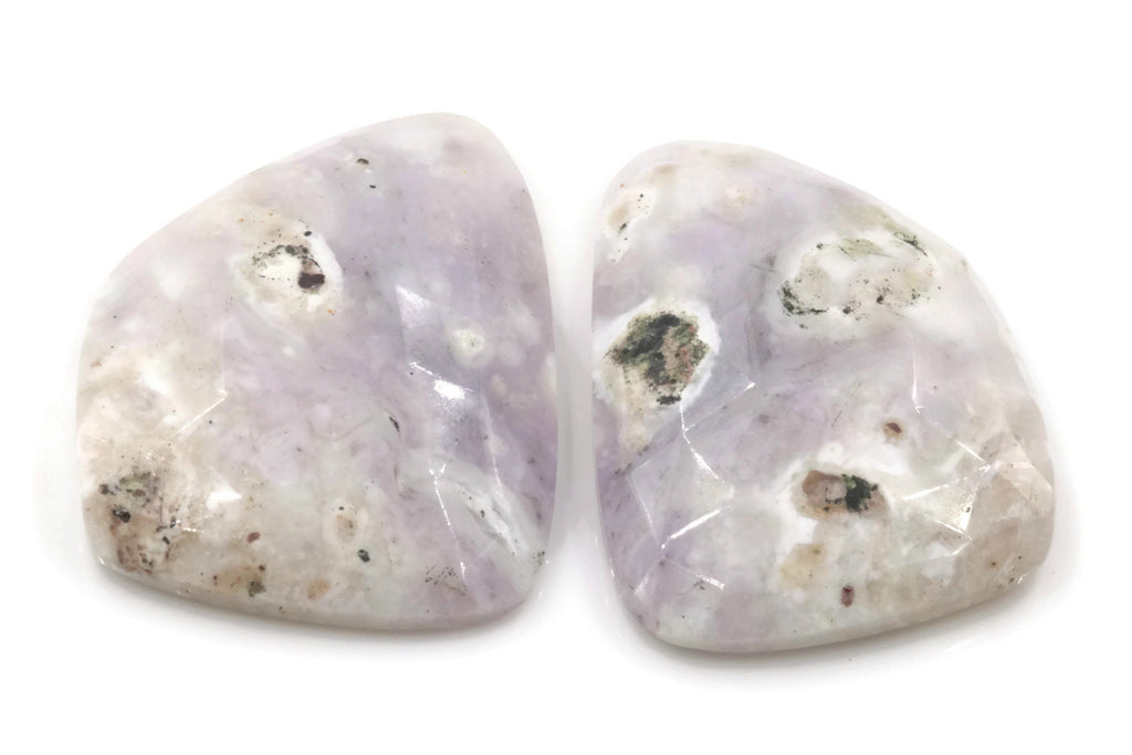 Natural Opal Opal Opal Rose Cut Gemstone Purple Opal Rose cut Matching Pair DIY Jewelry Supply DIY Jewelry Supplies-Planet Gemstones