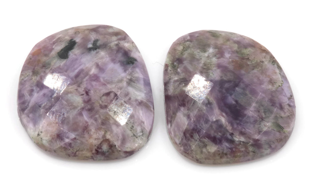 Natural Opal Opal Opal Rose Cut Gemstone Purple Opal Rose cut Matching Pair DIY Jewelry Supply DIY Jewelry Supplies-Planet Gemstones