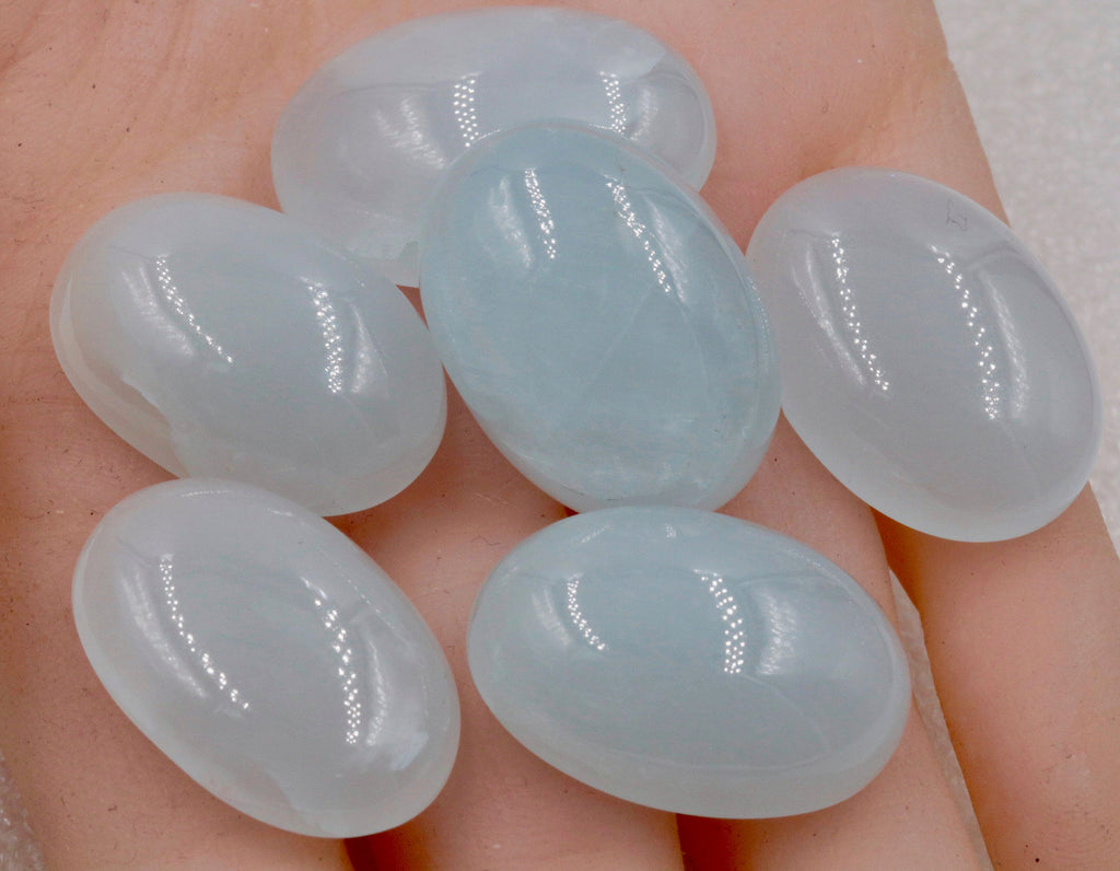 Aquamarine cabochon 25x18mm-Aquamarine-Planet Gemstones