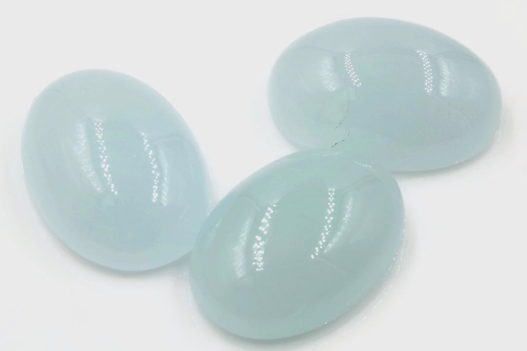 Natural Aquamarine Aquamarine Gemstone Milky Aquamarine march birthstone genuine aquamarine cabochon aquamarine 27x20mm DIY jewelry supplies-Aquamarine-Planet Gemstones