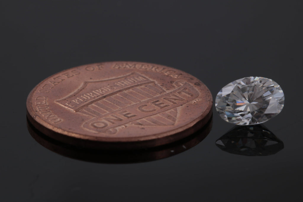 Moissanite Gemstone Genuine moissanite diamond alternative moissanite DIY jewelry supplies Certify Moissanite ring earrings 7X5mm 0.85ct-Planet Gemstones