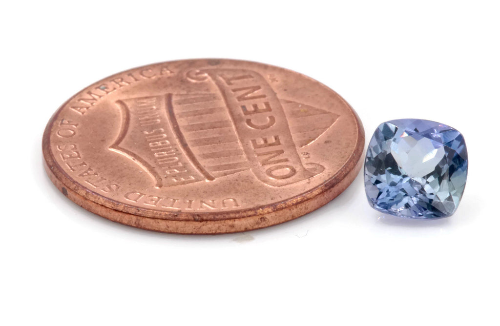 Tanzanite Cushion 6mm-Tanzanite-Planet Gemstones