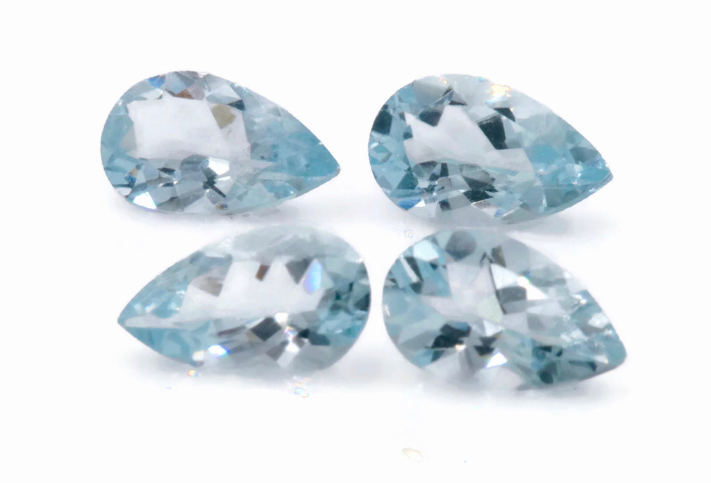 Natural Aquamarine Pear shape 8x5mm, 0.6ct-Aquamarine-Planet Gemstones