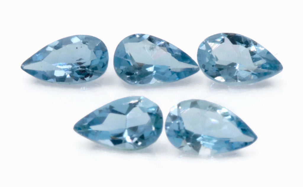 Aquamarine Pear 5x3mm-Aquamarine-Planet Gemstones