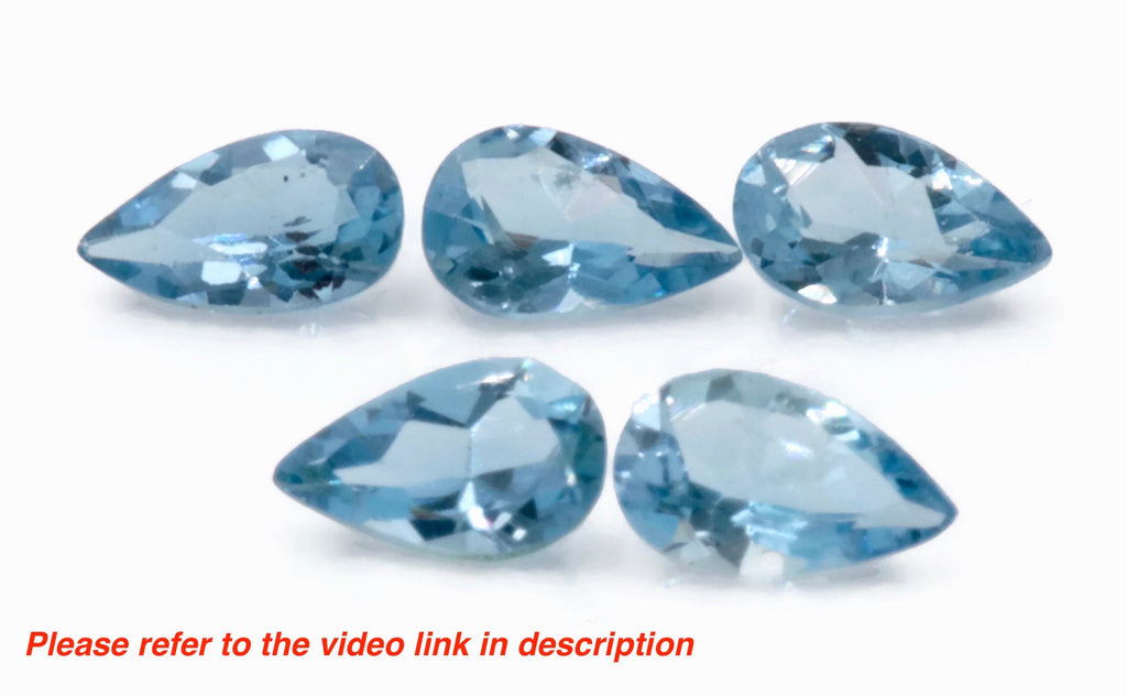 Aquamarine Pear 5x3mm-Aquamarine-Planet Gemstones