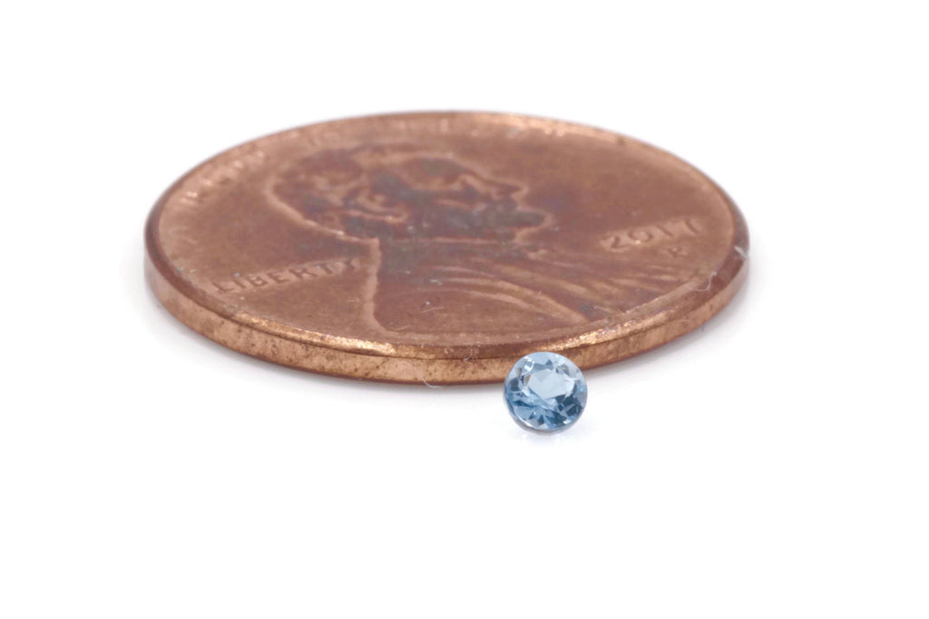 Aquamarine Round 2.5mm-Aquamarine-Planet Gemstones