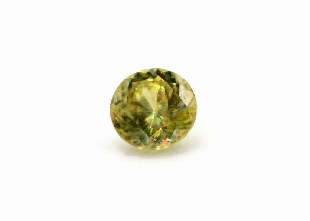 Natural Sphene Titanite Sphene Green Sphene Titanite Sphene Gemstone Green Titanite Faceted Sphene 5.5mm Round Sphene Loose Stone 0.70ct-Planet Gemstones