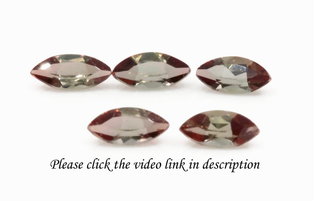 Natural Andalusite Andalusite Gemstone Genuine Andalusite Poor Man Alexandrite Faceted Andalusite DIY ANDALUSITE 5PCS SEST 5x2.5mm 0.75ct-Planet Gemstones