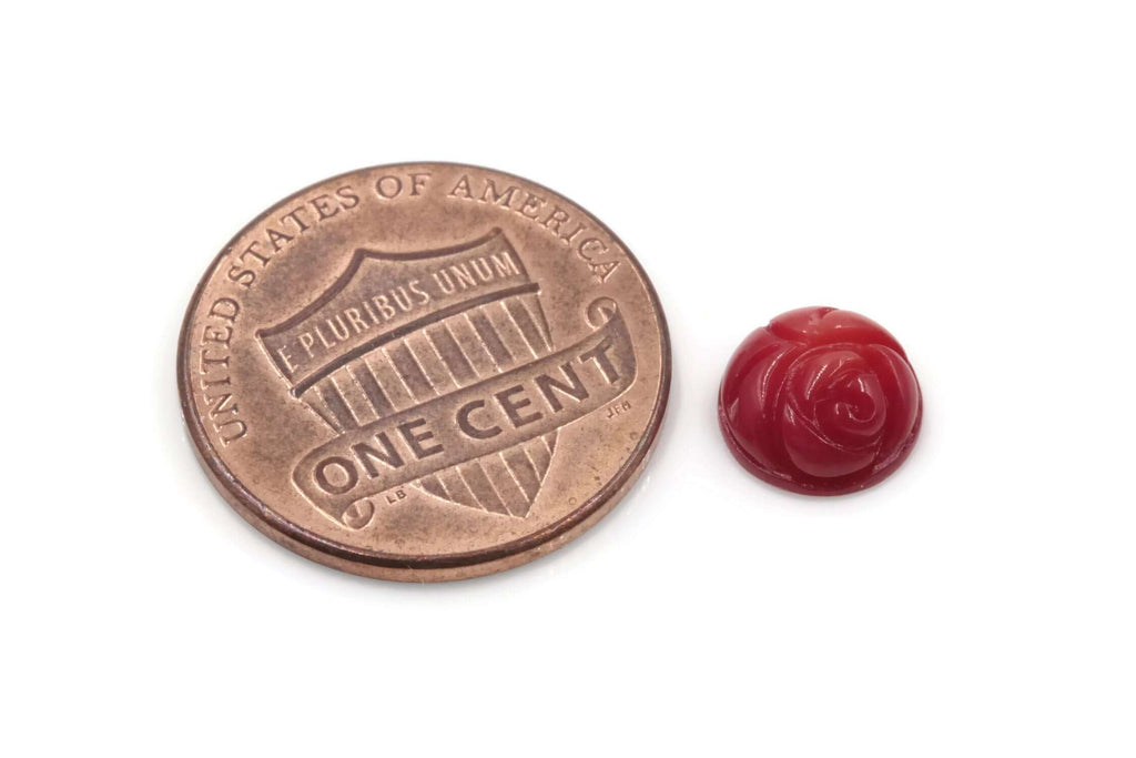 Coral Rose Flower 8mm-Planet Gemstones
