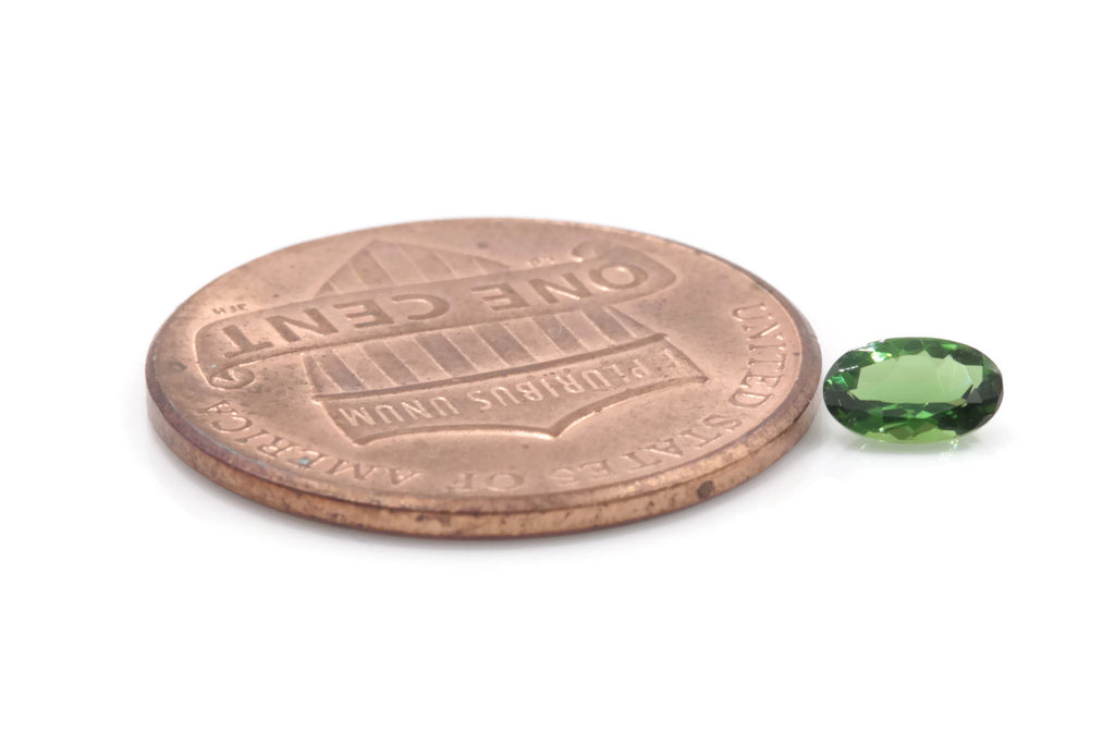 Natural Chrome Tourmaline Gemstone green stone natural chrome stone green tourmaline gems round 3x5mm 0.45ct DIY Jewelry Supplies-Tourmaline-Planet Gemstones