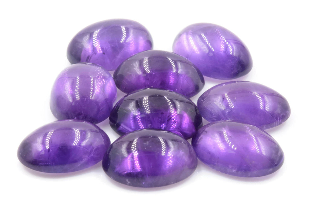 Natural amethyst gemstone amethyst cabochon loose stone genuine amethyst stone loose amethyst amethyst loose stone 14x10mm 5.79ct-Planet Gemstones