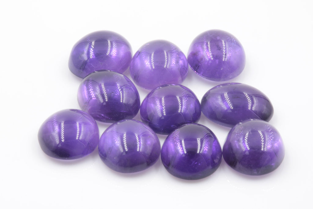 Natural amethyst gemstone amethyst cabochon loose stone genuine amethyst stone loose amethyst amethyst loose stone 12x10mm 4.81ct-Planet Gemstones