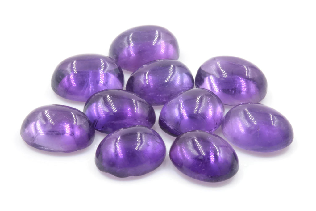 Natural amethyst gemstone amethyst cabochon loose stone genuine amethyst stone loose amethyst amethyst loose stone 10x8mm 2.81ct-Planet Gemstones