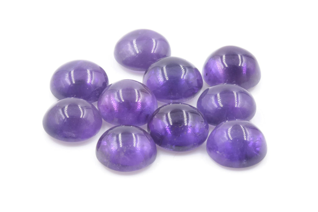 Amethyst cabochon 10mm-Planet Gemstones