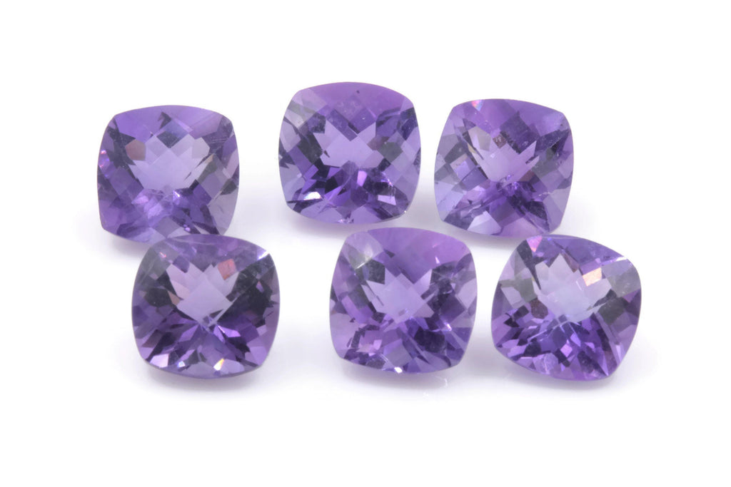 Amethyst Cushion 8mm-Planet Gemstones