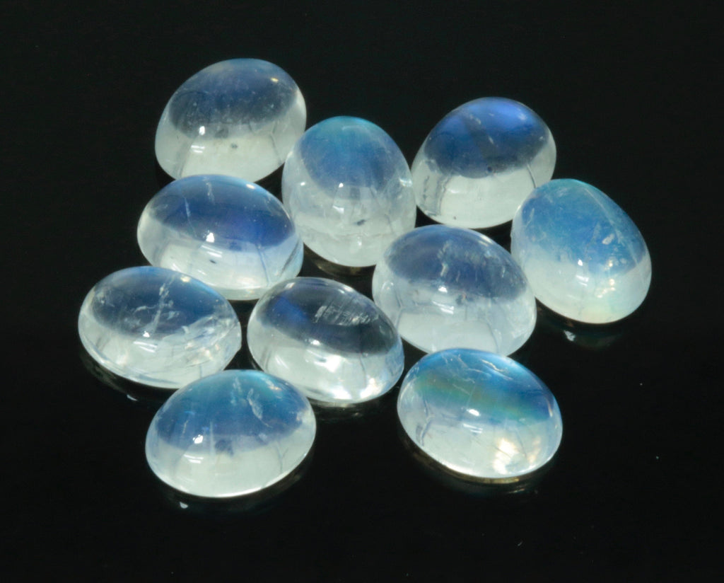 Moonstone cabs 9x7mm-Planet Gemstones