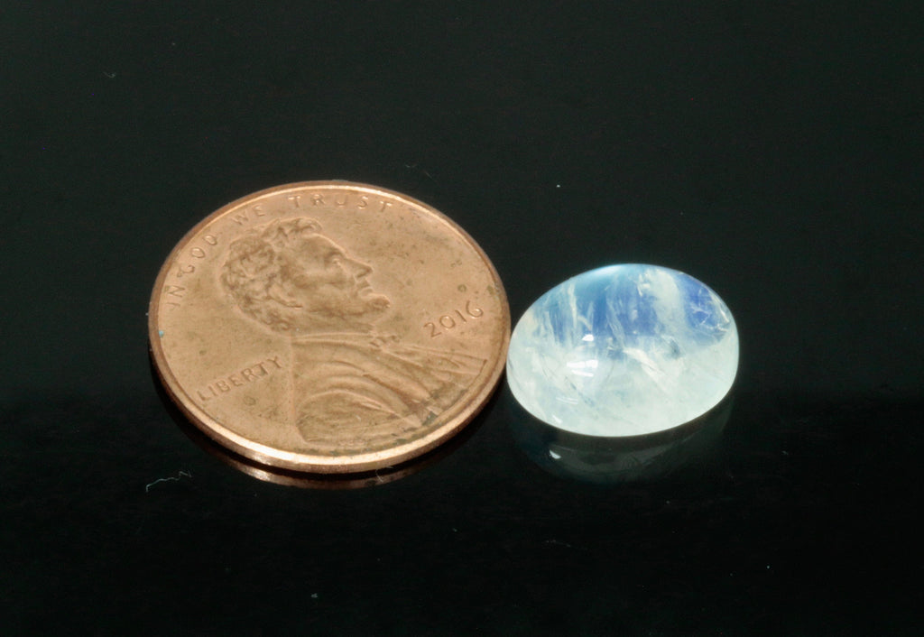 Natural Moonstone Blue moonstone Rainbow Moonstone June Birthstone Moonstone DIY jewelry Supplies Moonstone cabs 12x9mm 1 pc 5.5ct-Planet Gemstones