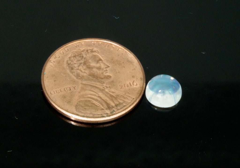 Natural Moonstone Blue moonstone Rainbow Moonstone June Birthstone Moonstone DIY jewelry Supplies Moonstone cabs 7mm 1 pc 1ct-Planet Gemstones