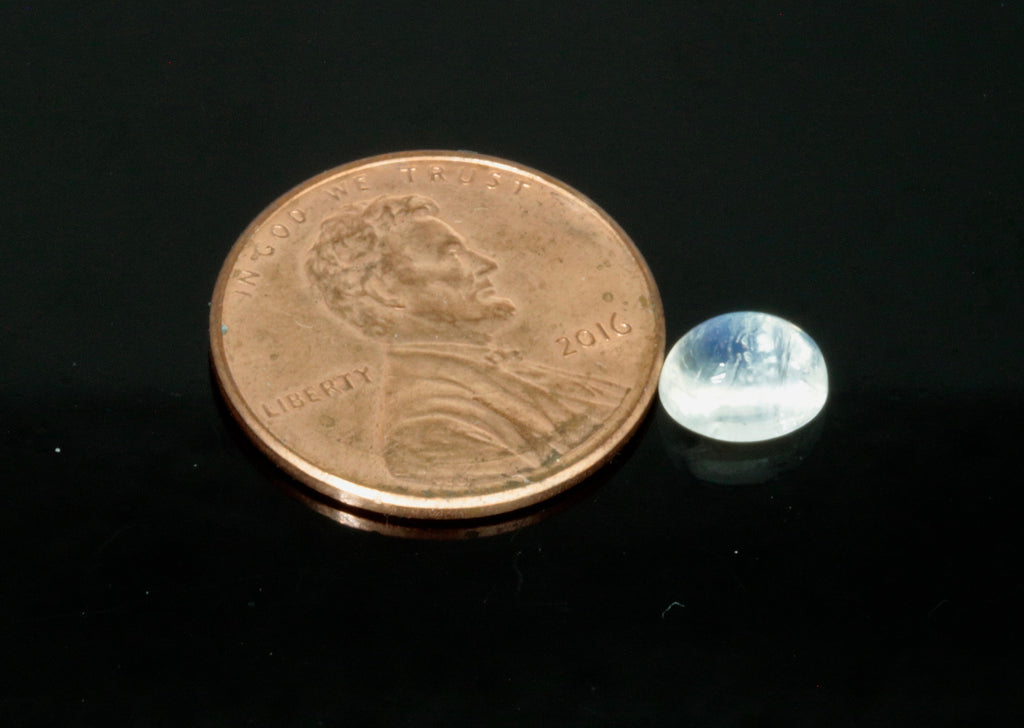 Natural Moonstone Blue moonstone Rainbow Moonstone June Birthstone Moonstone DIY jewelry Supplies Moonstone cabs 7x5mm 1 pc 1ct-Planet Gemstones