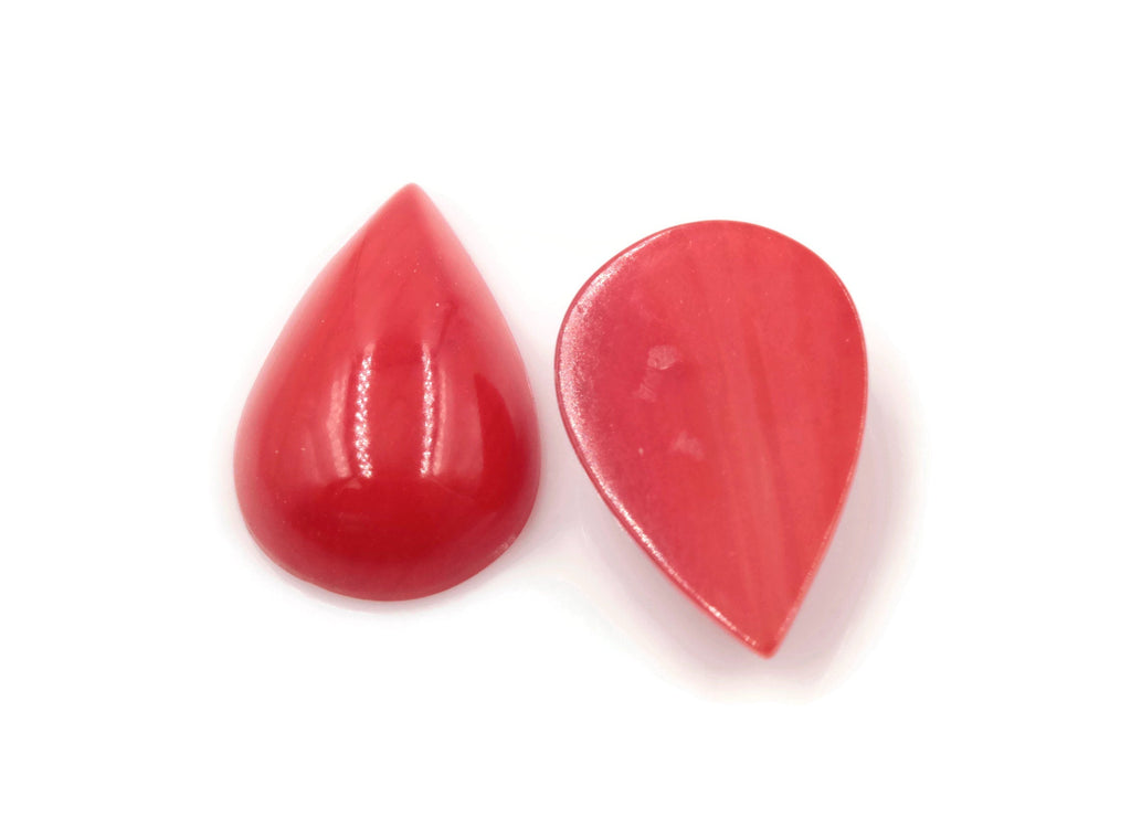 Coral Pear 12x8mm-Planet Gemstones