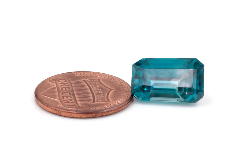 Natural Blue Zircon Cambolite Blue Zircon Natural Zircon December Birthstone Genuine Zircon Blue Zircon Stone 9.46ct 14x9mm DIY Jewelry-Planet Gemstones