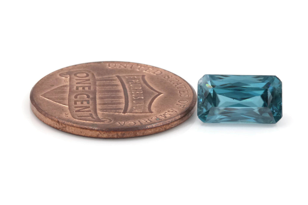 Natural Blue Zircon Cambolite Blue Zircon Natural Zircon December Birthstone Genuine Zircon Blue Zircon Stone 3.26ct 9.5x5.5mm-Planet Gemstones