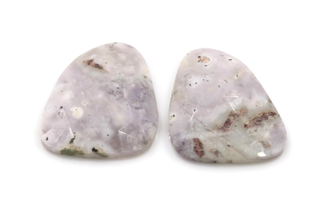 Natural Opal Opal Opal Rose Cut Gemstone Purple Opal Rose cut Matching Pair DIY Jewelry Supply DIY Jewelry Supplies-Planet Gemstones