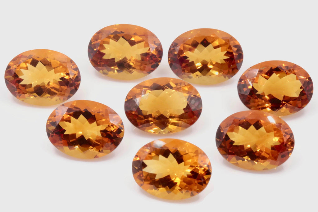 Natural Citrine Quartz DIY Jewelry Supply Citrine faceted Citrine Gemstone November Birthstone Golden Madeira Citrine 16x12mm 8.4ct-Planet Gemstones