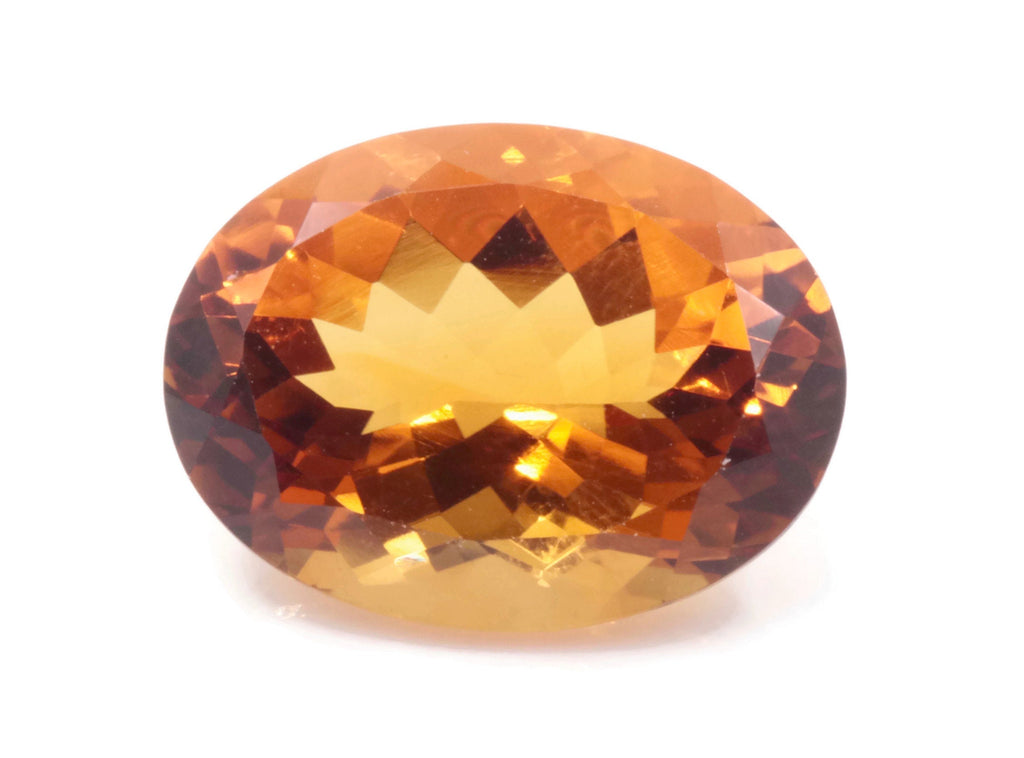 Natural Citrine Quartz DIY Jewelry Supply Citrine faceted Citrine Gemstone November Birthstone Golden Madeira Citrine 16x12mm 8.4ct-Planet Gemstones