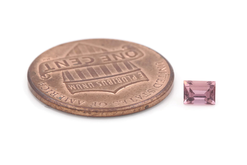 Natural Tourmaline Pink Tourmaline October Birthstone DIY Jewelry Supply Black Tourmaline Tourmaline Pink 0.51ct 4x3mm 2pcs Set-Tourmaline-Planet Gemstones