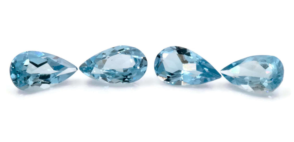 Aquamarine Natural Aquamarine Pear shape 7x4mm, 0.40ct-Aquamarine-Planet Gemstones