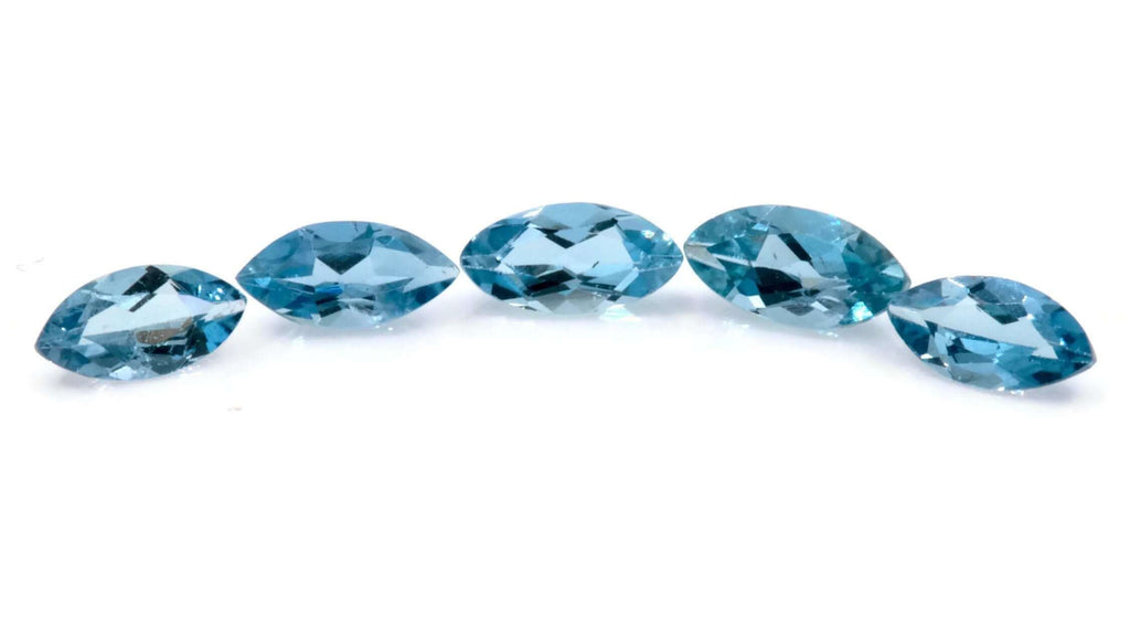 Aquamarine 6x3mm MQ Natural Aquamarine March Birthstone DIY Jewelry Supplies Aquamarine Gemstone Blue Aquamarine Genuine-Aquamarine-Planet Gemstones