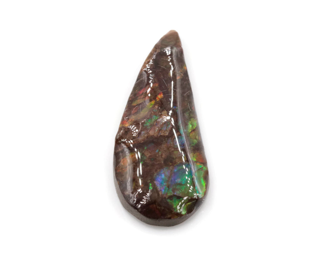 Natural Ammolite Gemstone | Cabochon Ammolite Loose Stone | Canadian Ammolite Gem | Genuine Ammolite Fancy shape 5.96 ct-Planet Gemstones