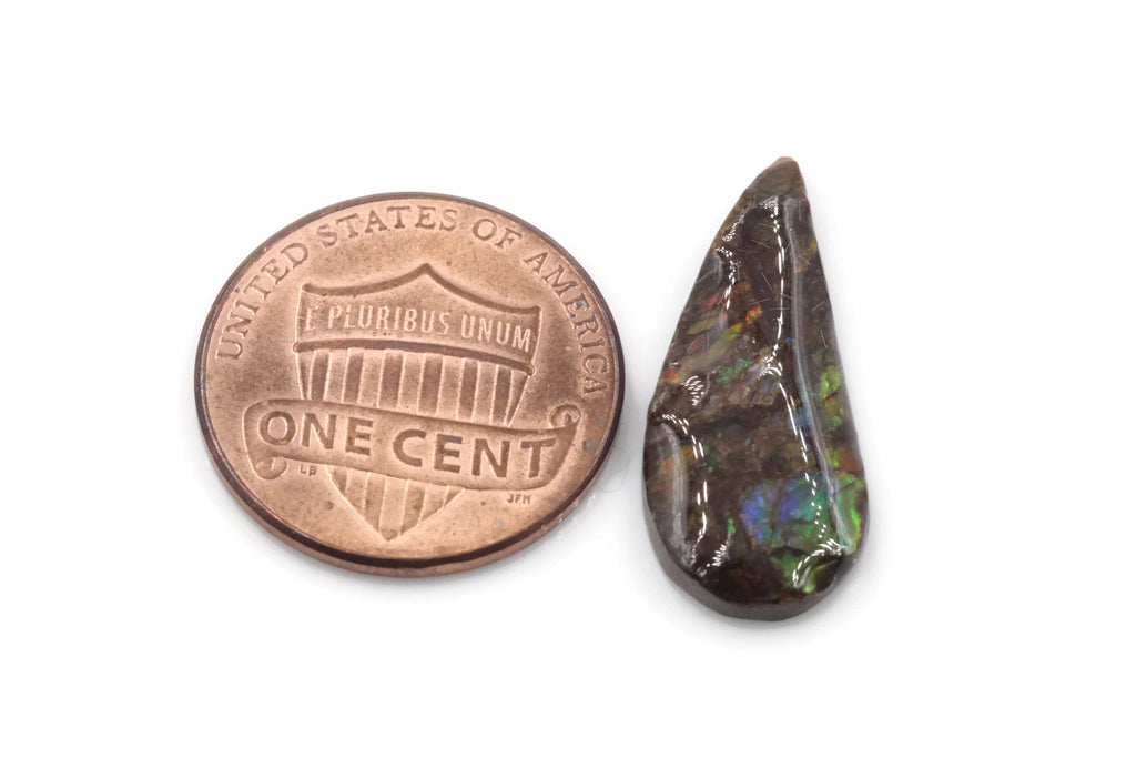 Natural Ammolite Gemstone | Cabochon Ammolite Loose Stone | Canadian Ammolite Gem | Genuine Ammolite Fancy shape 5.96 ct-Planet Gemstones