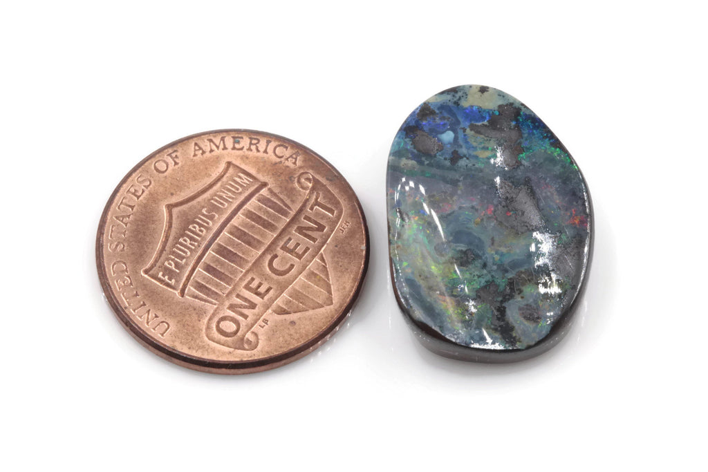 Natural Australian Boulder Opal Genuine Opal Stone Aussie Boulder Opal Stone 13.76ct DIY Jewelry Supplies-Planet Gemstones