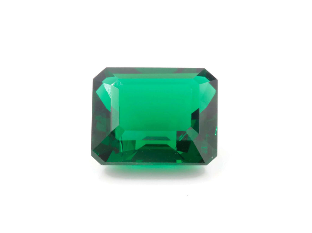 Emerald Simulated zambian Emerald May Birthstone Emerald Gemstone Emerald Diy Jewelry Supplies Lab Created Emerald Octagon 10x12mm 5.5ct-Planet Gemstones
