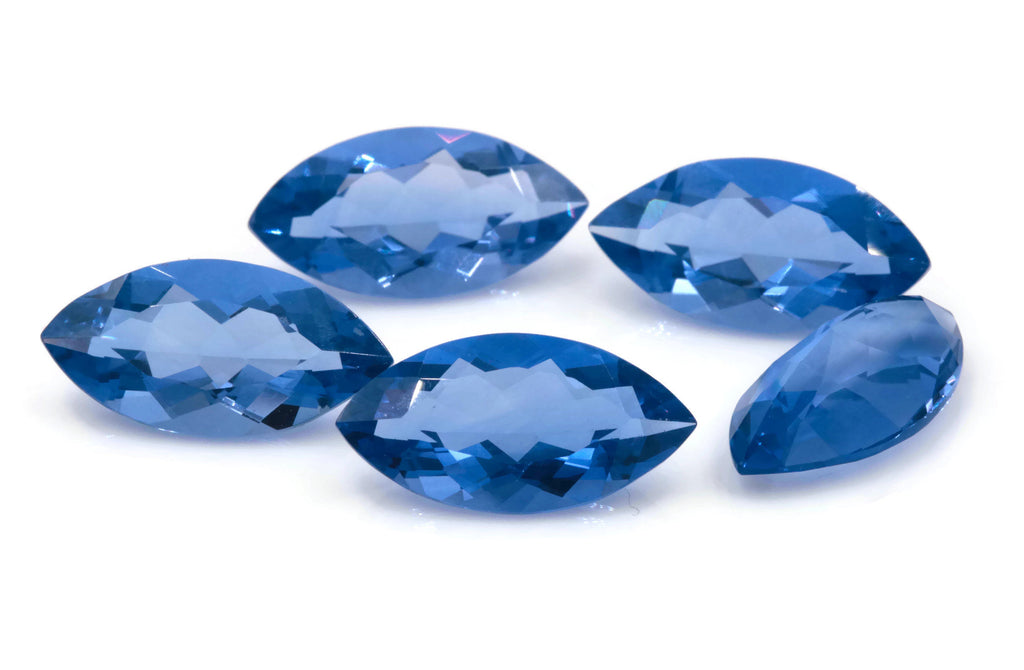 Natural Flourite Flourite Crystal Flourite Flourite Stone Blue Flourite Marquise 18x9mm DIY Jewelry Supplies Color Change Flourite-Planet Gemstones