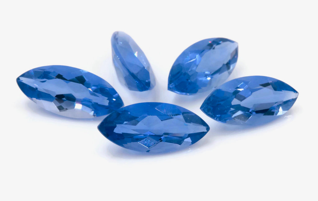 Natural Flourite Flourite Crystal Flourite Flourite Stone Blue Flourite Marquise 16x7mm DIY Jewelry Supplies Color Change Flourite-Planet Gemstones